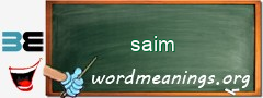 WordMeaning blackboard for saim